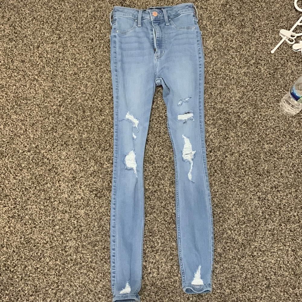 Hollister Blue Ultra High-Rise Jean Leggings Advanced Stretch size 00S (23W 26L)